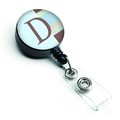 Carolines Treasures Letter D Initial Monogram Blue Stripes Retractable Badge Reel CJ1003-DBR